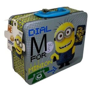 Despicable ME Lunchbox Minion Dial M Metal Handle Empty Storage Lunch Children